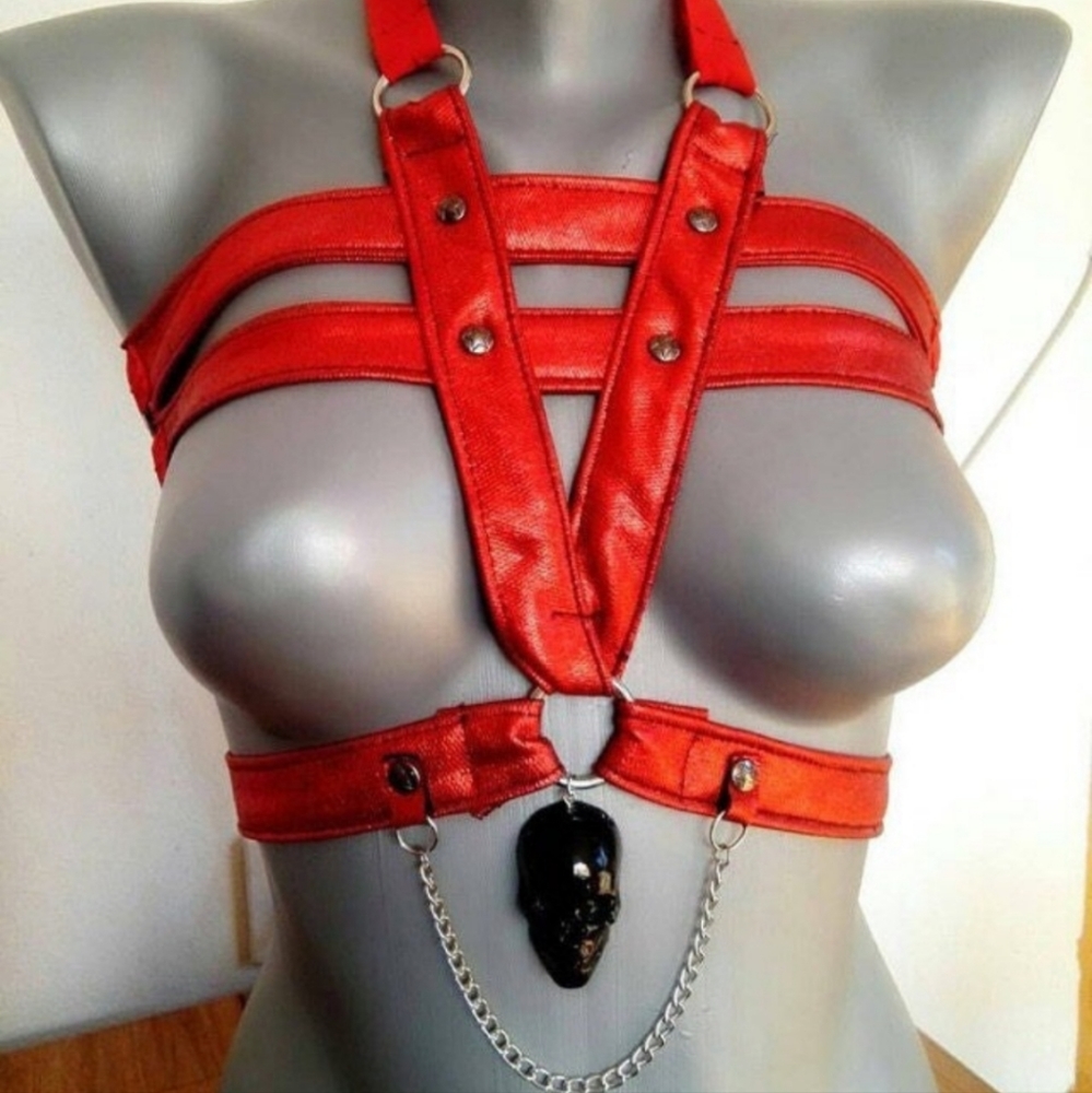 Red Metallic Harness